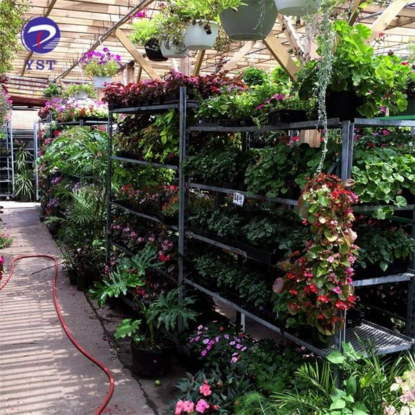 Adjustable Nursery Rolling Rack Garden Cart